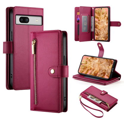 Nine Card-slot Zipper Wallet Bag Leather Phone Case, For Google Pixel 11a, For Google Pixel 11 Pro XL, For Google Pixel 11 / Pixel 11 Pro, For Google Pixel 10a, For Google Pixel 9a, For Google Pixel 9 Pro XL, For Google Pixel 9 / 9 Pro                 ...