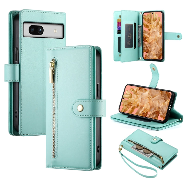 Nine Card-slot Zipper Wallet Bag Leather Phone Case, For Google Pixel 11a, For Google Pixel 11 Pro XL, For Google Pixel 11 / Pixel 11 Pro, For Google Pixel 10a, For Google Pixel 9a, For Google Pixel 9 Pro XL, For Google Pixel 9 / 9 Pro                 ...