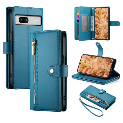 Nine Card-slot Zipper Wallet Bag Leather Phone Case, For Google Pixel 11a, For Google Pixel 11 Pro XL, For Google Pixel 11 / Pixel 11 Pro, For Google Pixel 10a, For Google Pixel 9a, For Google Pixel 9 Pro XL, For Google Pixel 9 / 9 Pro                 ...