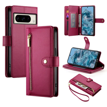 Nine Card-slot Zipper Wallet Bag Leather Phone Case, For Google Pixel 11a, For Google Pixel 11 Pro XL, For Google Pixel 11 / Pixel 11 Pro, For Google Pixel 10a, For Google Pixel 9a, For Google Pixel 9 Pro XL, For Google Pixel 9 / 9 Pro                 ...