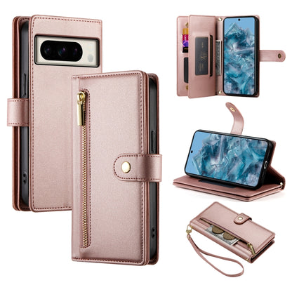 Nine Card-slot Zipper Wallet Bag Leather Phone Case, For Google Pixel 11a, For Google Pixel 11 Pro XL, For Google Pixel 11 / Pixel 11 Pro, For Google Pixel 10a, For Google Pixel 9a, For Google Pixel 9 Pro XL, For Google Pixel 9 / 9 Pro                 ...