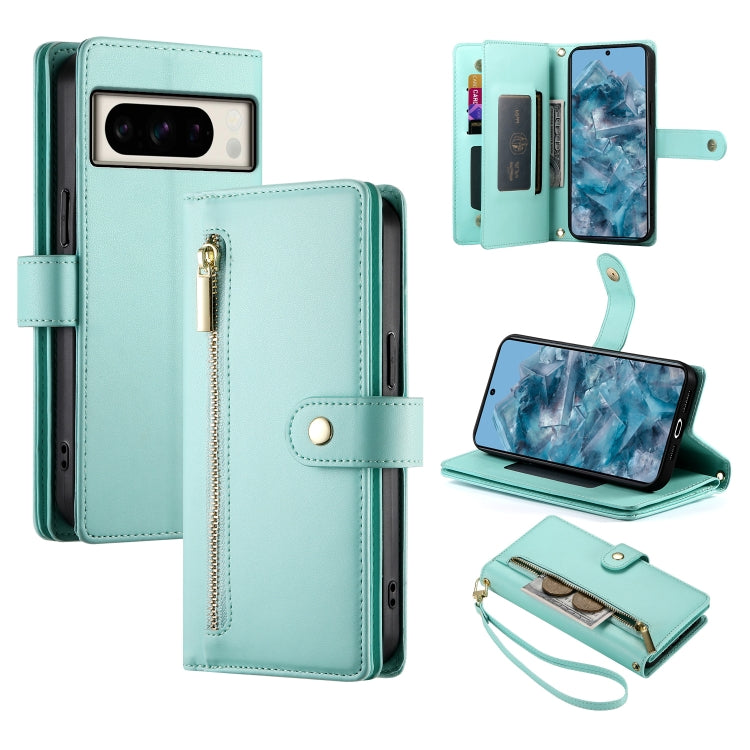Nine Card-slot Zipper Wallet Bag Leather Phone Case, For Google Pixel 11a, For Google Pixel 11 Pro XL, For Google Pixel 11 / Pixel 11 Pro, For Google Pixel 10a, For Google Pixel 9a, For Google Pixel 9 Pro XL, For Google Pixel 9 / 9 Pro                 ...