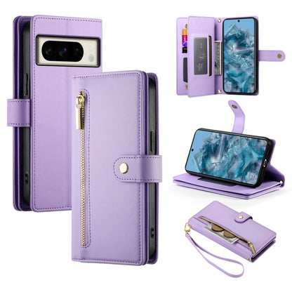 Nine Card-slot Zipper Wallet Bag Leather Phone Case, For Google Pixel 11a, For Google Pixel 11 Pro XL, For Google Pixel 11 / Pixel 11 Pro, For Google Pixel 10a, For Google Pixel 9a, For Google Pixel 9 Pro XL, For Google Pixel 9 / 9 Pro                 ...
