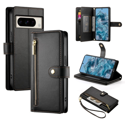 Nine Card-slot Zipper Wallet Bag Leather Phone Case, For Google Pixel 11a, For Google Pixel 11 Pro XL, For Google Pixel 11 / Pixel 11 Pro, For Google Pixel 10a, For Google Pixel 9a, For Google Pixel 9 Pro XL, For Google Pixel 9 / 9 Pro                 ...