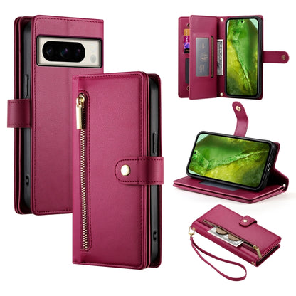 Nine Card-slot Zipper Wallet Bag Leather Phone Case, For Google Pixel 11a, For Google Pixel 11 Pro XL, For Google Pixel 11 / Pixel 11 Pro, For Google Pixel 10a, For Google Pixel 9a, For Google Pixel 9 Pro XL, For Google Pixel 9 / 9 Pro                 ...