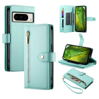 Nine Card-slot Zipper Wallet Bag Leather Phone Case, For Google Pixel 11a, For Google Pixel 11 Pro XL, For Google Pixel 11 / Pixel 11 Pro, For Google Pixel 10a, For Google Pixel 9a, For Google Pixel 9 Pro XL, For Google Pixel 9 / 9 Pro                 ...