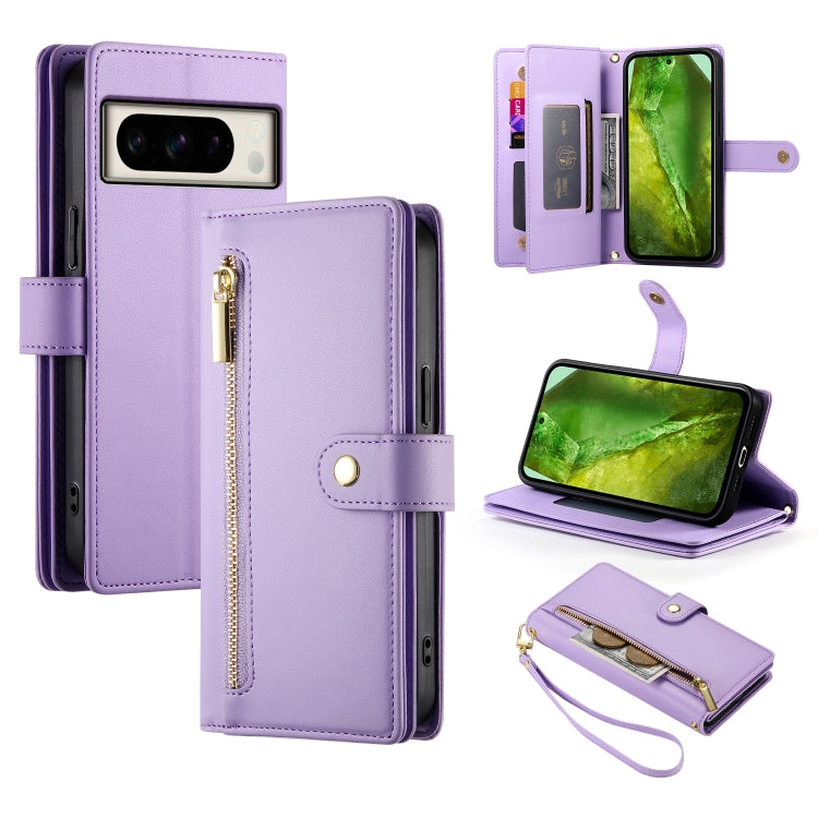 Nine Card-slot Zipper Wallet Bag Leather Phone Case, For Google Pixel 11a, For Google Pixel 11 Pro XL, For Google Pixel 11 / Pixel 11 Pro, For Google Pixel 10a, For Google Pixel 9a, For Google Pixel 9 Pro XL, For Google Pixel 9 / 9 Pro                 ...