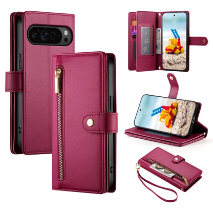 Nine Card-slot Zipper Wallet Bag Leather Phone Case, For Google Pixel 11a, For Google Pixel 11 Pro XL, For Google Pixel 11 / Pixel 11 Pro, For Google Pixel 10a, For Google Pixel 9a, For Google Pixel 9 Pro XL, For Google Pixel 9 / 9 Pro                 ...