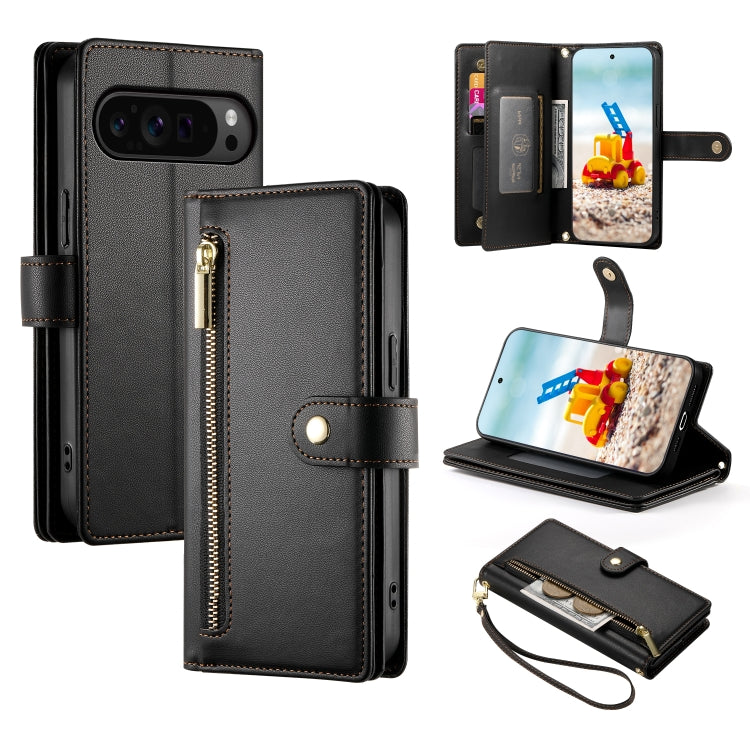 Nine Card-slot Zipper Wallet Bag Leather Phone Case, For Google Pixel 11a, For Google Pixel 11 Pro XL, For Google Pixel 11 / Pixel 11 Pro, For Google Pixel 10a, For Google Pixel 9a, For Google Pixel 9 Pro XL, For Google Pixel 9 / 9 Pro                 ...