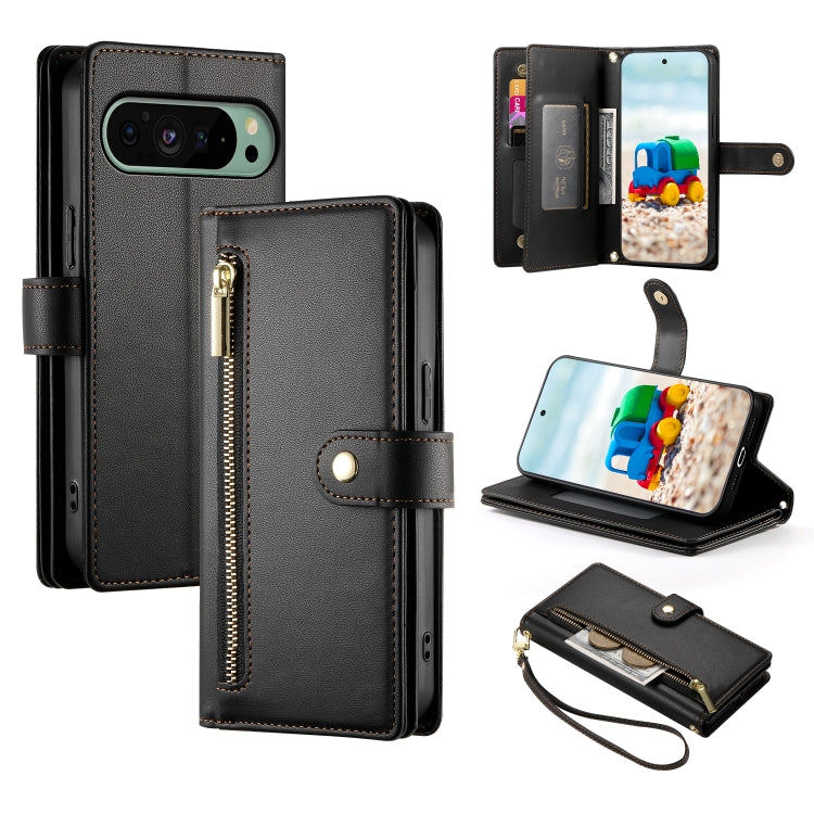 Nine Card-slot Zipper Wallet Bag Leather Phone Case, For Google Pixel 11a, For Google Pixel 11 Pro XL, For Google Pixel 11 / Pixel 11 Pro, For Google Pixel 10a, For Google Pixel 9a, For Google Pixel 9 Pro XL, For Google Pixel 9 / 9 Pro                 ...