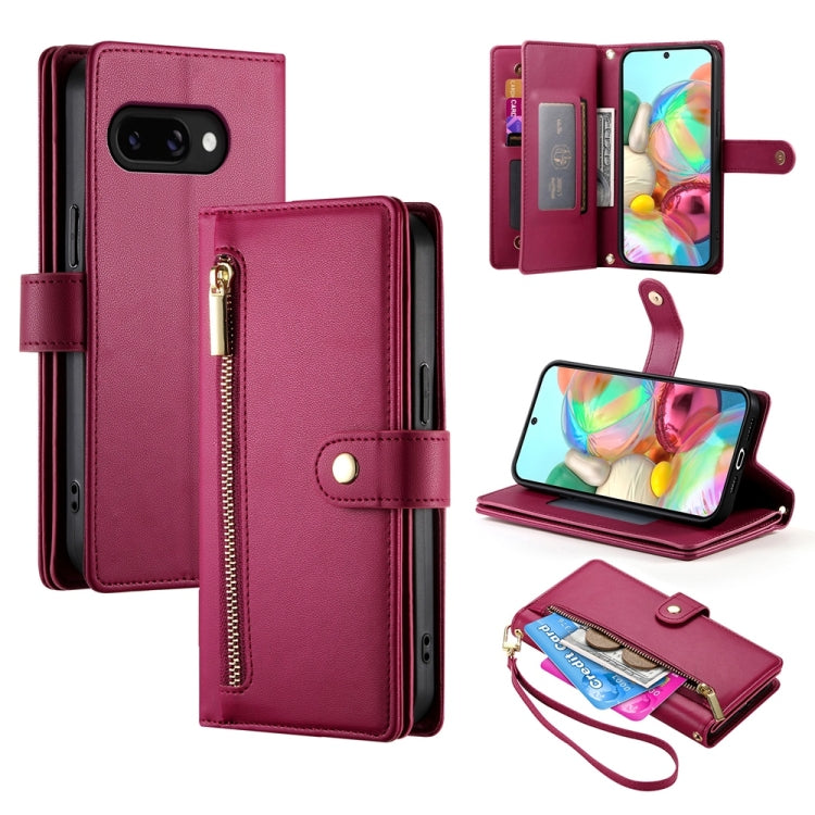 Nine Card-slot Zipper Wallet Bag Leather Phone Case, For Google Pixel 11a, For Google Pixel 11 Pro XL, For Google Pixel 11 / Pixel 11 Pro, For Google Pixel 10a, For Google Pixel 9a, For Google Pixel 9 Pro XL, For Google Pixel 9 / 9 Pro                 ...