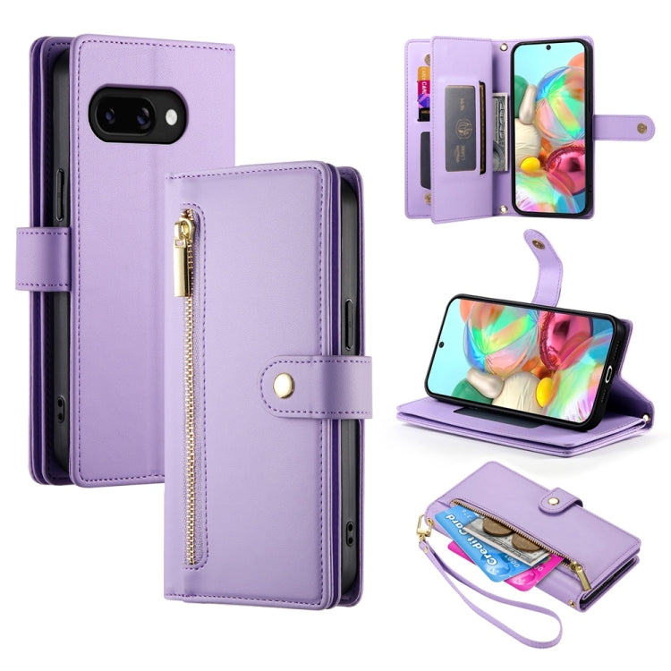 Nine Card-slot Zipper Wallet Bag Leather Phone Case, For Google Pixel 11a, For Google Pixel 11 Pro XL, For Google Pixel 11 / Pixel 11 Pro, For Google Pixel 10a, For Google Pixel 9a, For Google Pixel 9 Pro XL, For Google Pixel 9 / 9 Pro                 ...