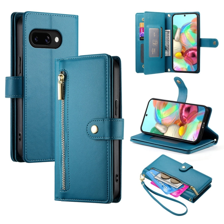 Nine Card-slot Zipper Wallet Bag Leather Phone Case, For Google Pixel 11a, For Google Pixel 11 Pro XL, For Google Pixel 11 / Pixel 11 Pro, For Google Pixel 10a, For Google Pixel 9a, For Google Pixel 9 Pro XL, For Google Pixel 9 / 9 Pro                 ...