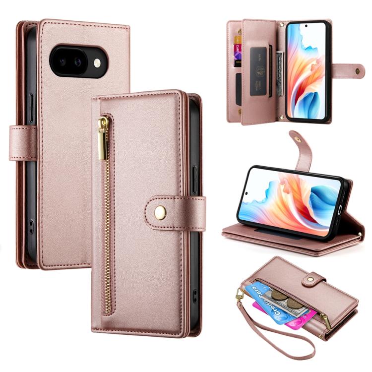 Nine Card-slot Zipper Wallet Bag Leather Phone Case, For Google Pixel 11a, For Google Pixel 11 Pro XL, For Google Pixel 11 / Pixel 11 Pro, For Google Pixel 10a, For Google Pixel 9a, For Google Pixel 9 Pro XL, For Google Pixel 9 / 9 Pro                 ...