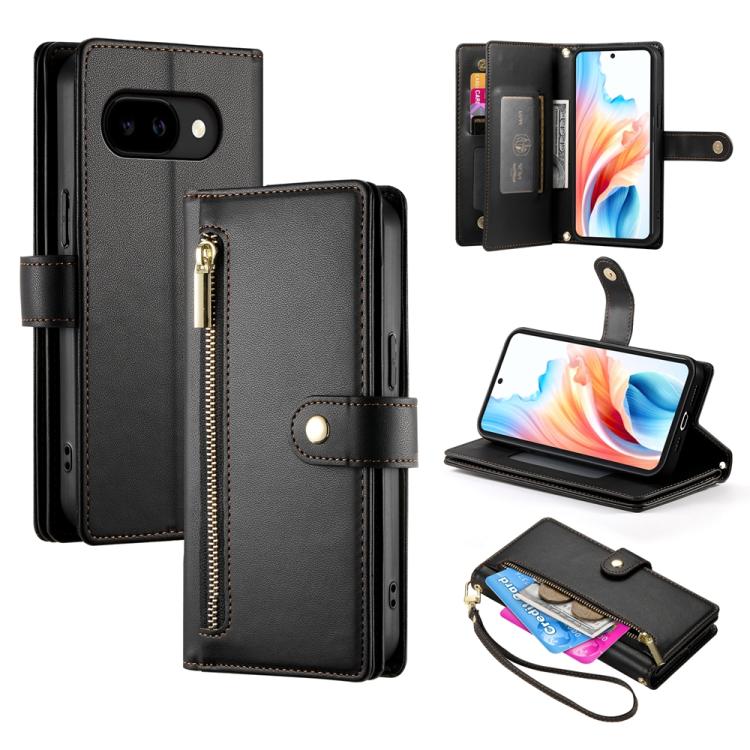 Nine Card-slot Zipper Wallet Bag Leather Phone Case, For Google Pixel 11a, For Google Pixel 11 Pro XL, For Google Pixel 11 / Pixel 11 Pro, For Google Pixel 10a, For Google Pixel 9a, For Google Pixel 9 Pro XL, For Google Pixel 9 / 9 Pro                 ...