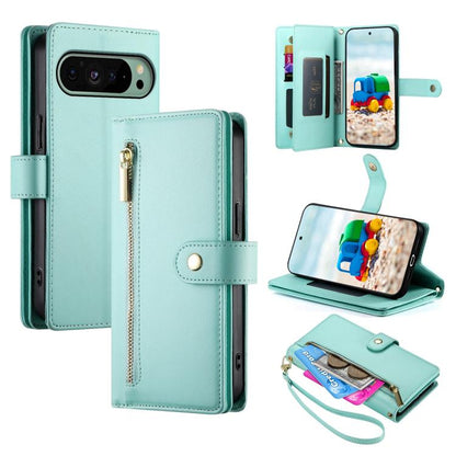 Nine Card-slot Zipper Wallet Bag Leather Phone Case, For Google Pixel 11a, For Google Pixel 11 Pro XL, For Google Pixel 11 / Pixel 11 Pro, For Google Pixel 10a, For Google Pixel 9a, For Google Pixel 9 Pro XL, For Google Pixel 9 / 9 Pro                 ...