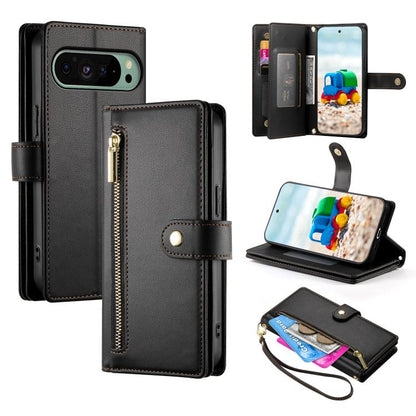 Nine Card-slot Zipper Wallet Bag Leather Phone Case, For Google Pixel 11a, For Google Pixel 11 Pro XL, For Google Pixel 11 / Pixel 11 Pro, For Google Pixel 10a, For Google Pixel 9a, For Google Pixel 9 Pro XL, For Google Pixel 9 / 9 Pro                 ...