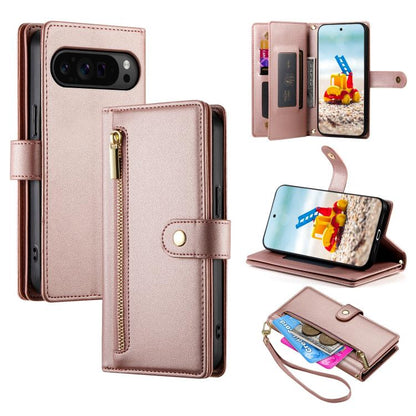 Nine Card-slot Zipper Wallet Bag Leather Phone Case, For Google Pixel 11a, For Google Pixel 11 Pro XL, For Google Pixel 11 / Pixel 11 Pro, For Google Pixel 10a, For Google Pixel 9a, For Google Pixel 9 Pro XL, For Google Pixel 9 / 9 Pro                 ...
