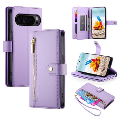 Nine Card-slot Zipper Wallet Bag Leather Phone Case, For Google Pixel 11a, For Google Pixel 11 Pro XL, For Google Pixel 11 / Pixel 11 Pro, For Google Pixel 10a, For Google Pixel 9a, For Google Pixel 9 Pro XL, For Google Pixel 9 / 9 Pro                 ...