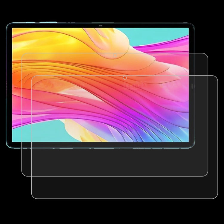 Tempered glass screen protector set for tablet, clear film with precision cut corners