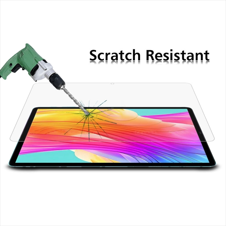Scratch-resistant tempered glass screen protector for tablet display, clear coverage