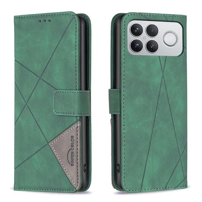 Magnetic Buckle Rhombus Texture Leather Phone Case, For Redmi Note 17 4G Global 169.7mm, For Redmi 15C 5G/4G Global 171/Poco C85 4G, For Redmi Note 17 Pro+ 5G Global 163.4mm, For Redmi Note 17 Pro 5G Global 163.5mm, For Redmi K100 Pro Max 5G           ...
