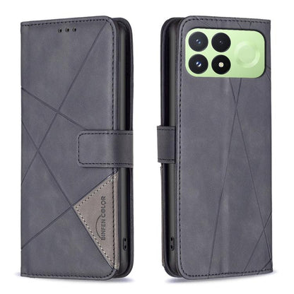 Magnetic Buckle Rhombus Texture Leather Phone Case, For Redmi Note 17 4G Global 169.7mm, For Redmi 15C 5G/4G Global 171/Poco C85 4G, For Redmi Note 17 Pro+ 5G Global 163.4mm, For Redmi Note 17 Pro 5G Global 163.5mm, For Redmi K100 Pro Max 5G           ...