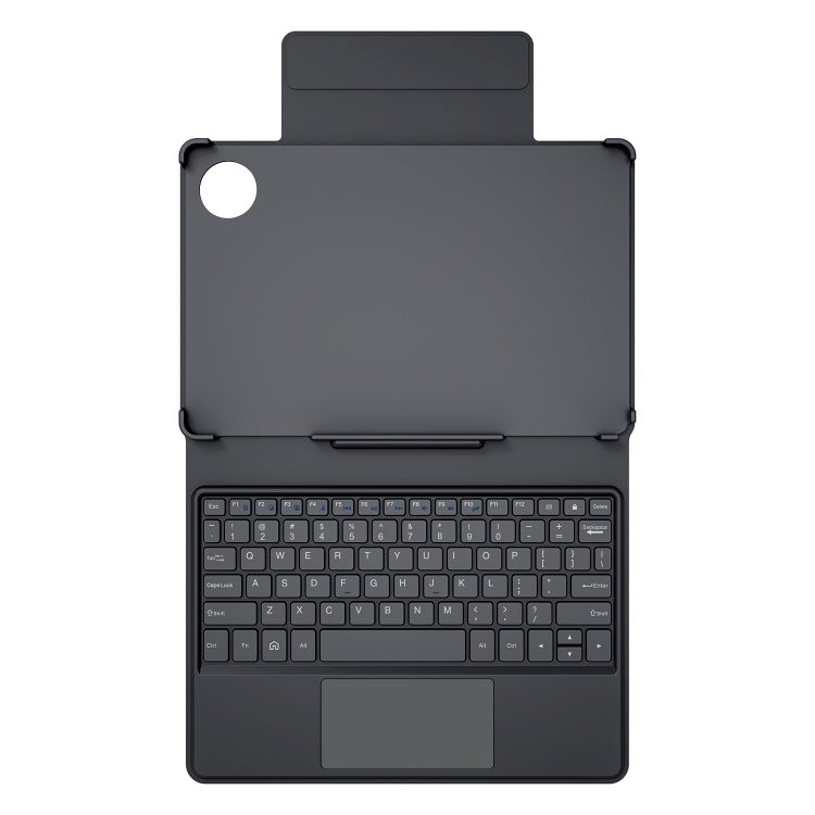 Black tablet keyboard case back cover with hinge and built-in keyboard