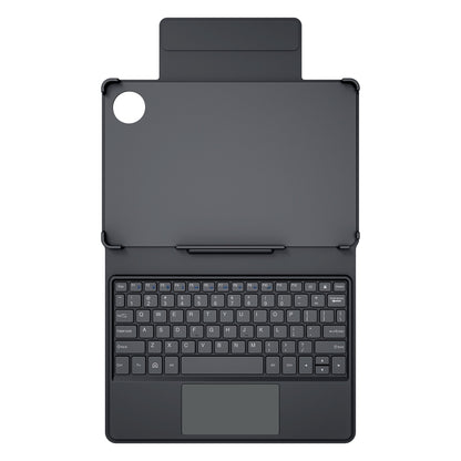 Black tablet keyboard case back cover with hinge and built-in keyboard