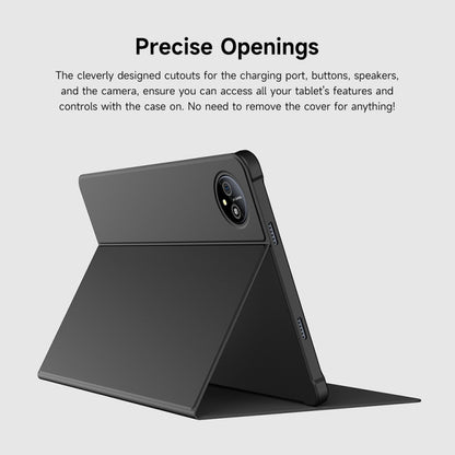 Black tablet book cover case with precise port and button openings