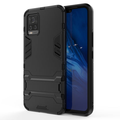 Black rugged shockproof phone case with kickstand and textured side protection