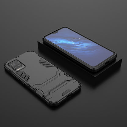 Black rugged shockproof phone case with textured back and raised screen lip