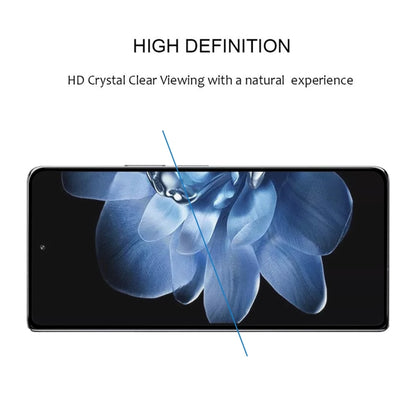 Full-cover tempered glass screen protector for foldable phone, clear viewing surface