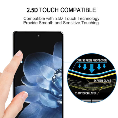 2.5D tempered glass screen protector for foldable phone, smooth touch with finger swipe