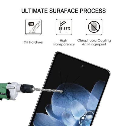 Tempered glass screen protector for foldable phone, 9H hardness and anti-fingerprint finish