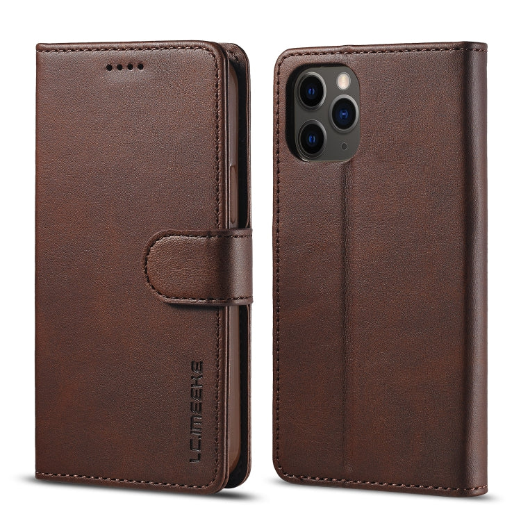 Brown flip leather phone case with card slots and holder, LC.IMEEKE