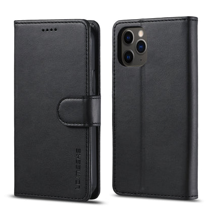 Black flip leather phone case with card slots and holder, LC.IMEEKE