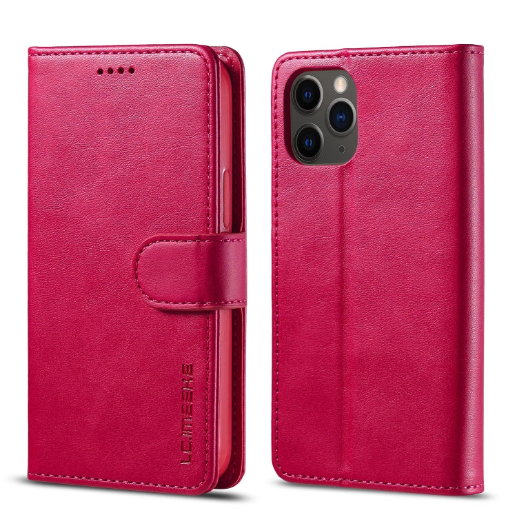 Red flip leather phone case with card slots and holder, LC.IMEEKE