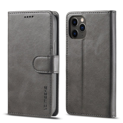 Gray flip leather phone case with card slots and holder, LC.IMEEKE
