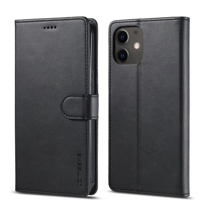 Black flip leather phone case with card slots and holder, LC.IMEEKE