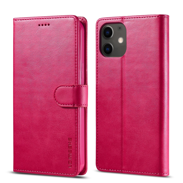 Red flip leather phone case with card slots and holder, LC.IMEEKE