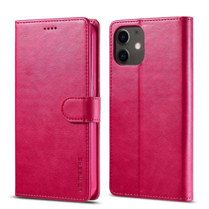 Red flip leather phone case with card slots and holder, LC.IMEEKE