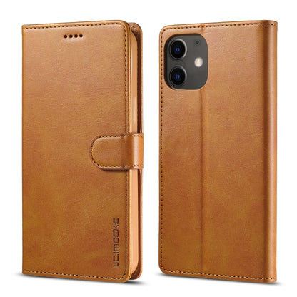 Brown leather horizontal flip phone case with card holder and back cover
