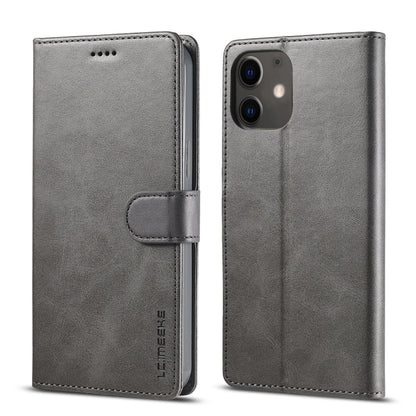 Grey leather horizontal flip phone case with card holder and back cover