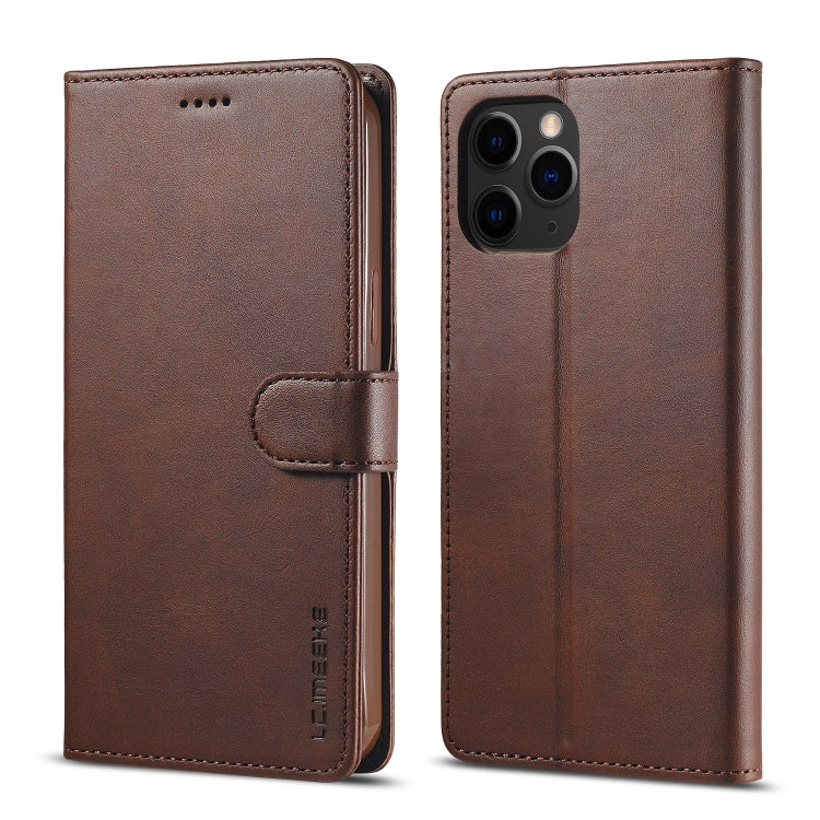 Brown flip leather phone case with card slots and holder, LC.IMEEKE