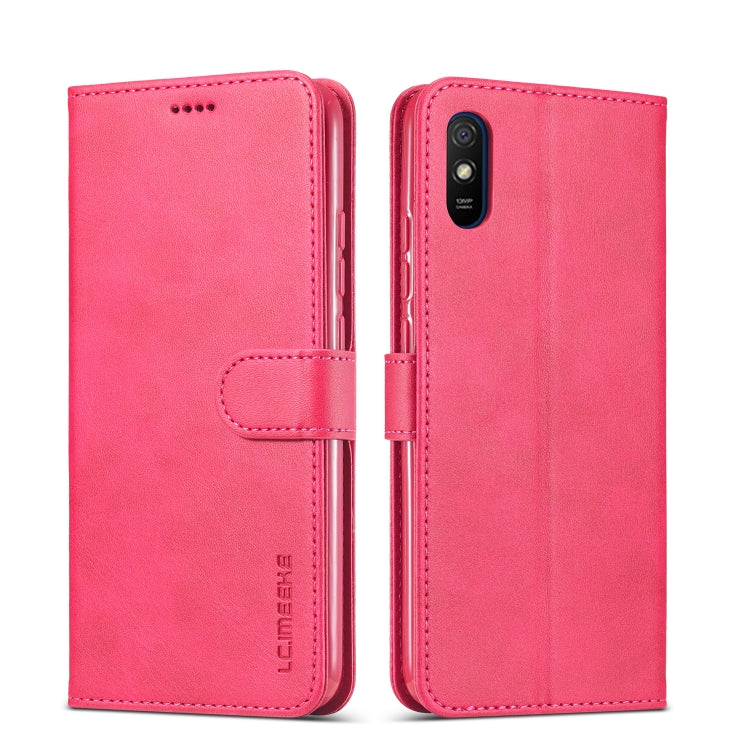 Pink leather horizontal flip phone case with card holder and wallet closure