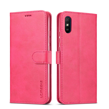 Pink leather horizontal flip phone case with card holder and wallet closure