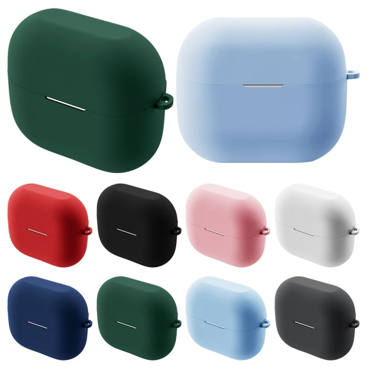 Silicone protective earbud cases in multiple colors, including green, light blue, red, black