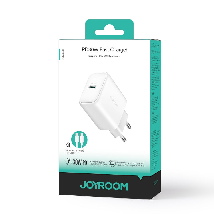 JOYROOM PD 30W USB-C fast charger kit box with EU plug and Type-C cable