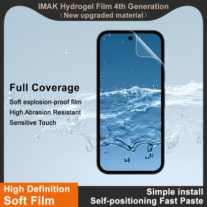 Clear hydrogel screen protector film with water splash on a smartphone screen